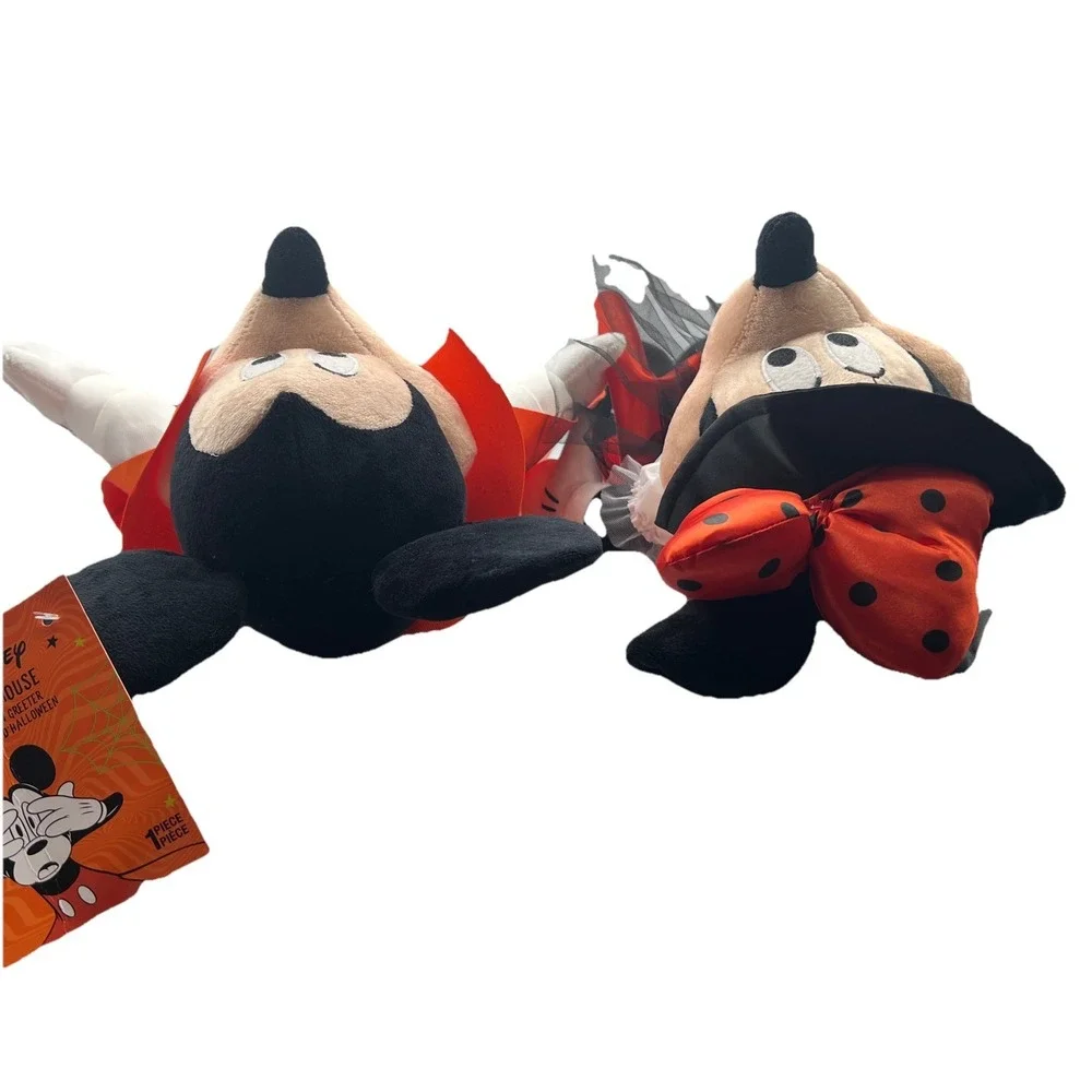 Disney Mickey Mouse Vampire & Minnie Mouse Witch Halloween 20 Inch Door Greeters